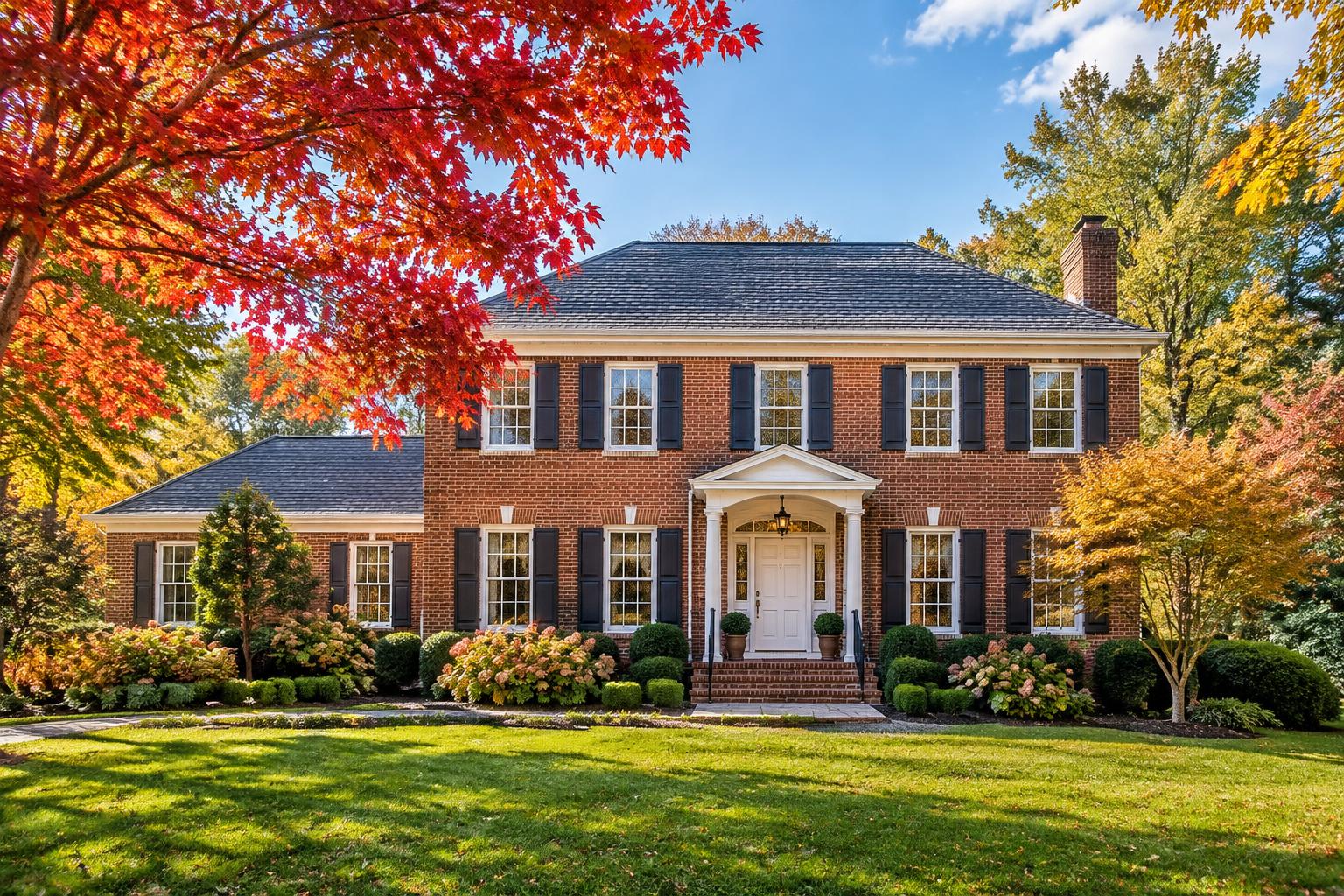 AI-generated editorial illustration of a fictional Virginia home